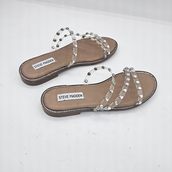 Steve Madden Skyler Strappy Flat Studded Sandals Size 7 - Picture 12 of 13